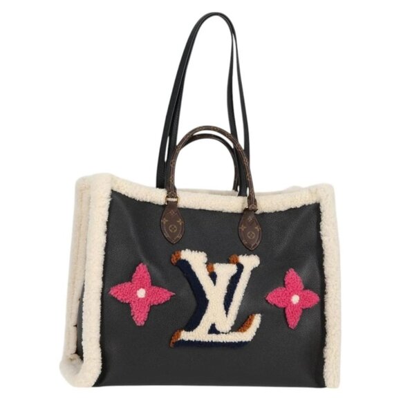LOUIS VUITTON Monogram Shearing On The Go GM Tote Bag - Picture 1 of 16